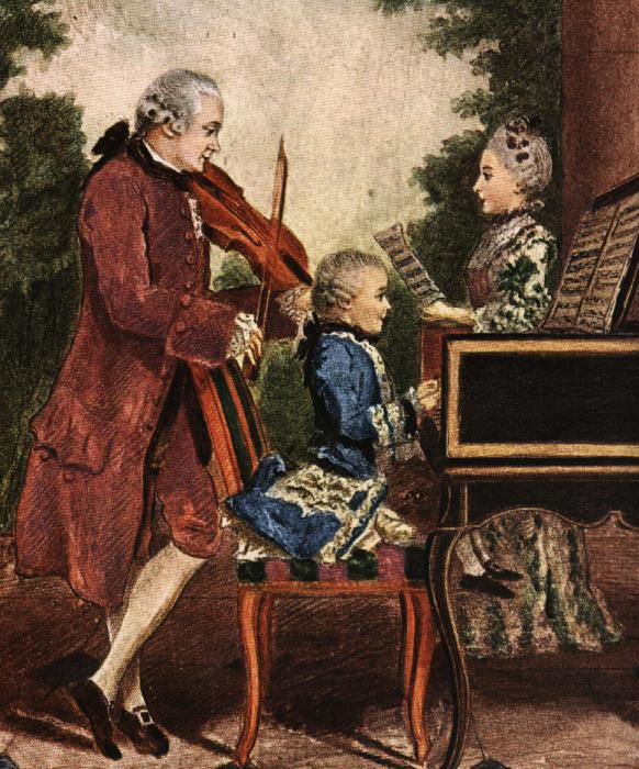 І брат і сестра мали блискучими музичними даними: Леопольд почав давати дочки уроки гри на клавесині, коли їй виповнилося вісім років, і складена батьком в 1759 для Наннерль Нотний зошит з легкими п'єсками нагоді потім при навчанні маленького Вольфганга