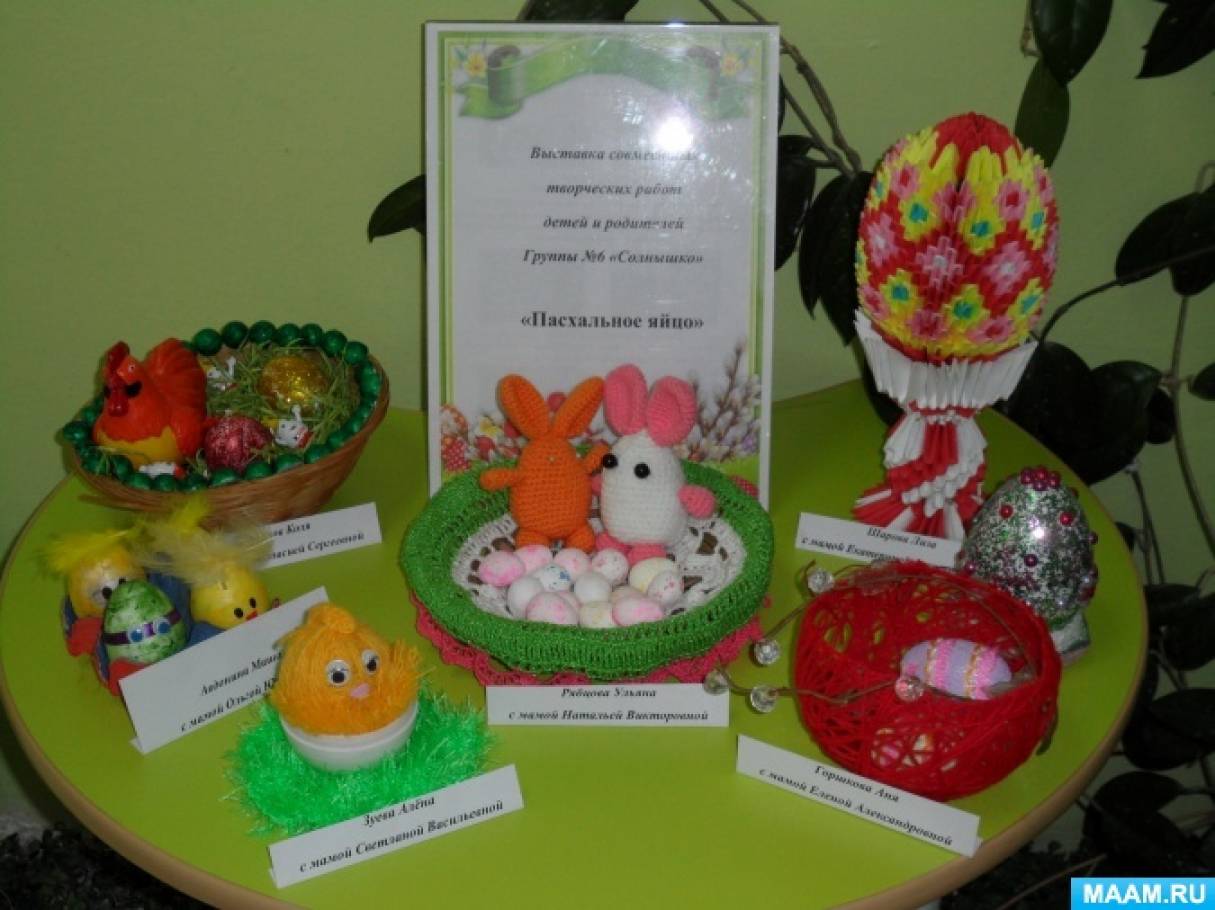 Виставка спільної творчості батьків і дітей «Великоднє яйце»   Христос Воскрес
