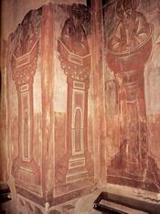 Перша робота, виконана Феофаном Греком на Русі, - фрески одного з чудових храмів Новгорода Великого - церкви Спаса Преображення на вулиці Ільїна, побудованої в 1374 році