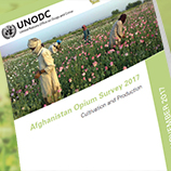 15 листопада 2017 - Згідно з останніми даними   Огляду з виробництва опійного маку в Афганістані   , Який був представлений сьогодні Міністерством по боротьбі з наркотиками Афганістану та Управлінням ООН з наркотиків і злочинності (УНЗ ООН), в 2017 році виробництво опійного маку в Афганістані збільшилася на 87 відсотків до рекордного рівня в 9 000 метричних тонн в порівнянні з 2016 роком