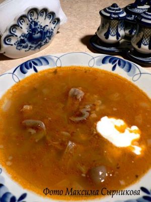 З   Олянка - густий гострий суп, який поєднає в собі компоненти щей ​​і розсольник