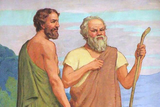 Ксенофонт має протилежну думку з цього питання, передаючи слова Сократа про необхідному зло під час конфліктів, які чинили заради захисту