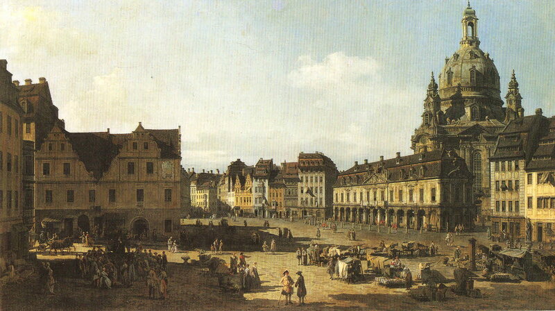 Вид Дрездена з мостом Августа з правого берега Ельби, 1748 рік