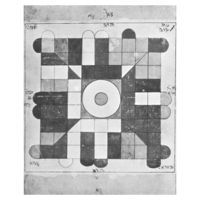 Готичний віконний орнамент, вписаний в квадрат