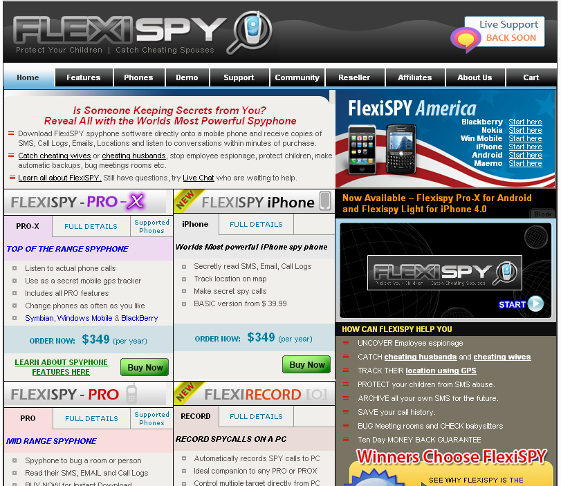 Більшість виробників таких програм пропонують свої рішення відразу для декількох мобільних платформ: Symbian, Android, Blackberry, Windows Mobile, iPhone, iPad, Maemo (для iPhone і iPad необхідною умовою для установки і роботи є jailbreak-апарату)