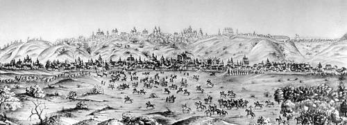 Вид Києва в районі Хрещатика та бульвару Шевченка в 2-ій половині 19 ст