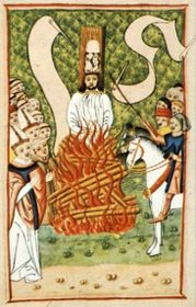 Страта Яна Гуса, ілюстрація з Йенского кодексу, чеської рукописи к