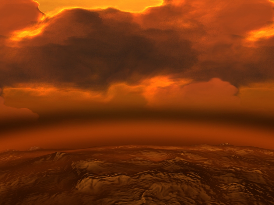 Атмосфера Венери складається на 95-97% з вуглекислого газу з невеликими домішками азоту, а також мізерно малою кількістю водяної пари і кисню