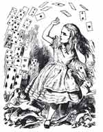 Перше видання книги «Аліса в Країні чудес» ( Alice's Adventures in Wonderland) вийшло в світ 27 червня 1865 року, а в грудні 1871 р читачі зустрілися і з другою частиною книги - «Крізь дзеркало і що там побачила Аліса, або Аліса в Задзеркаллі »( Through the Looking-glass and What Alice Found There )