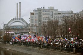 Москва, демонстрація на Болотній площі в 2011 р (Фото: Leonid Faerberg, Wikimedia Commons, Licence CC BY-SA 3