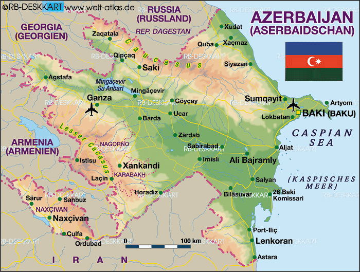 Карта Азербайджану