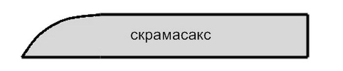 Бічний профіль клинка: скрамасакс