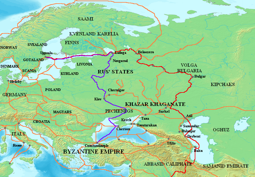 Волзький або волго-балтійський торговий шлях - найбільш ранній з трьох великих річкових шляхів, що сполучали   Скандинавію   з   Візантією   і   халіфатом   в   ранньому середньовіччі