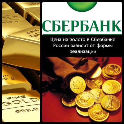 Росія: ціни на золоті злитки в Ощадбанку Росії